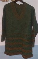 pulover dama, verde cu maro