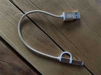 Cablu scurt de date iPhone lightning si microUSB