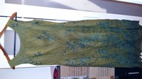 Rochie lunga verde cu flori