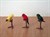 Set 3 papagali de plastic in miniatura